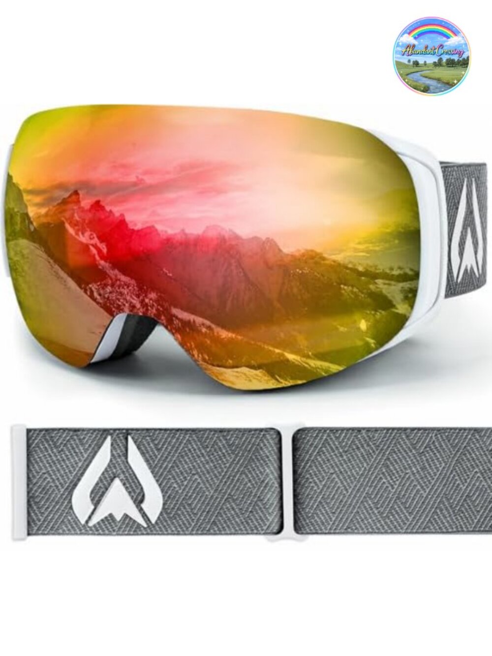 Anti-Fog Ski Goggles Magnetic Lens Snowboard UV Protection Semi-Rimless